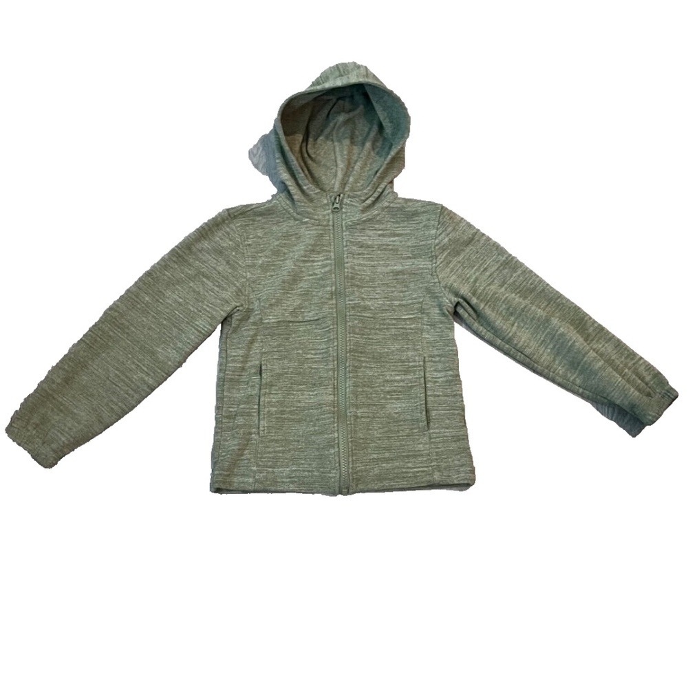 Andy & Evan Boy's Zip Front Hooded SOFT Lightweight Jacket in Green Size 7